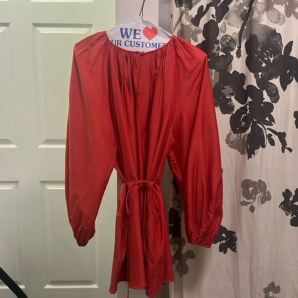 Matteau Red Cotton Silk Dress